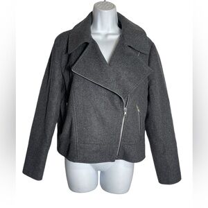 Charles Gray London blazer  ladies large‎ grey wool blend jacket blazer STUNNING